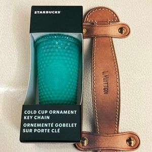 HTF Starbucks Ombre Waxberry Bling Studded Mini Tumbler Keychain